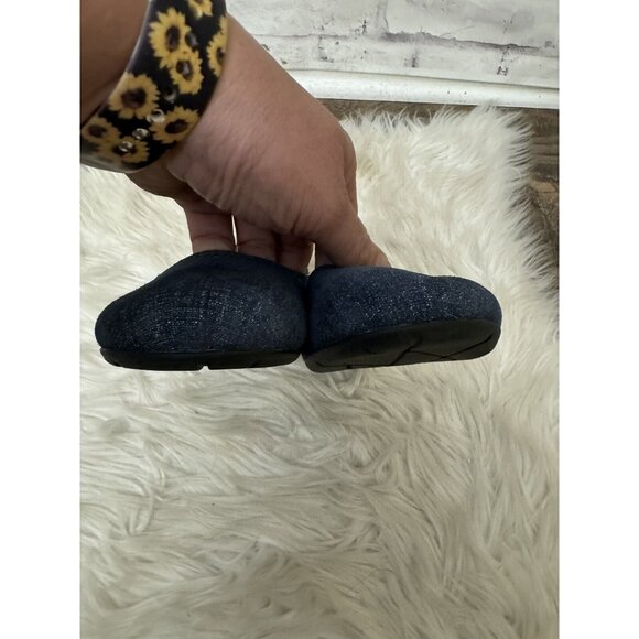 Abeo Women’s Tammy Navy Textured Denim Ballet Flats Comfort Shoe Size 8.5N - Picture 7 of 8